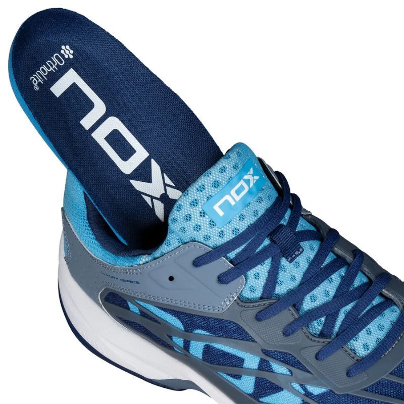 CHAUSSURES DE PADEL NOX AT10 LUX gris/bleu